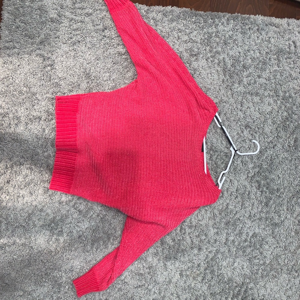 Pink soft knit sweater